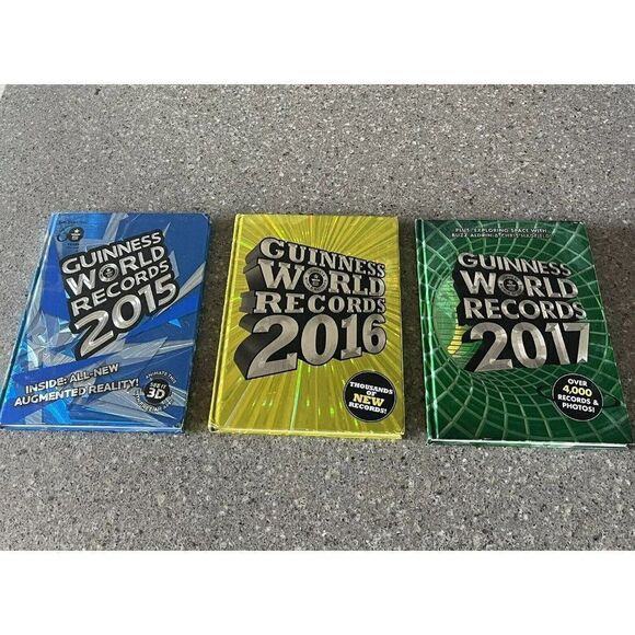 Guinness World Record Books 2015 2016 2017‎ Lot Of 4 Hardcover - Picture 1 of 7